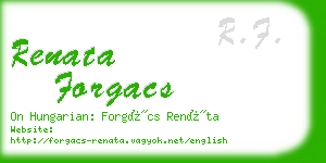 renata forgacs business card